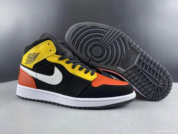 Mid 852542-087 - Amarillo Black Orange 1 Jordan 0402